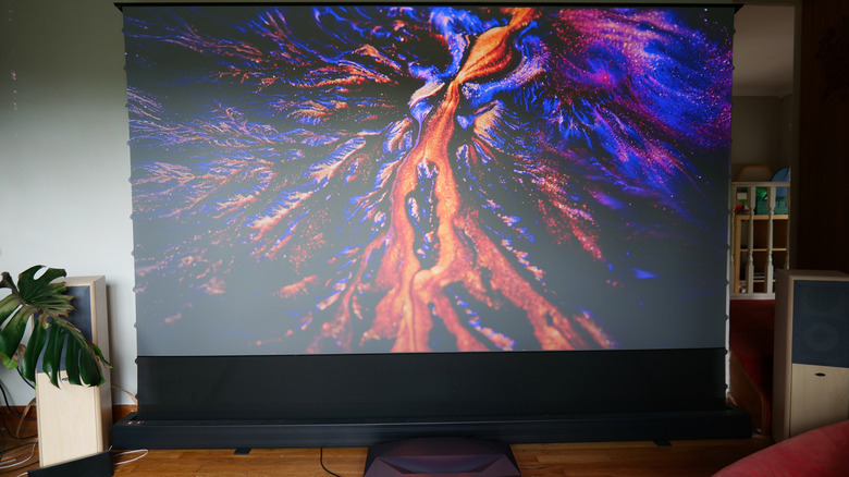 Aetherion Max being viewed during the daytime showing washed out black levels