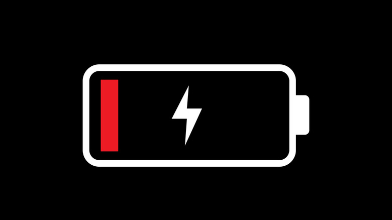 Smartphone low battery symbol