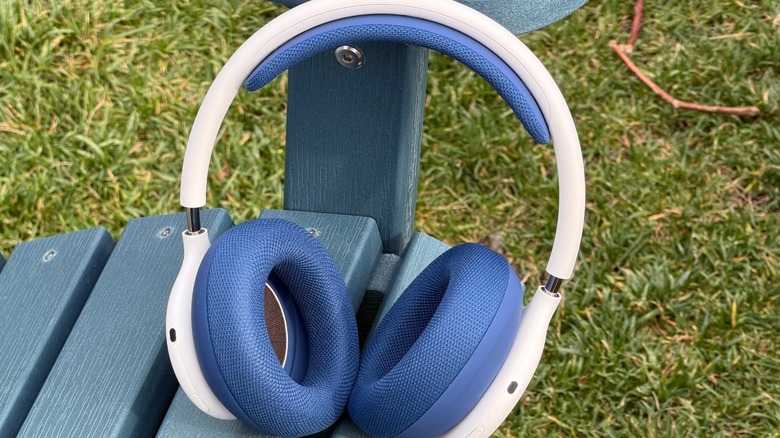 Beats 360 headphones by a bench