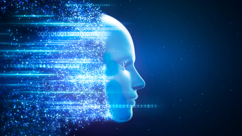 A concept image of AI getting a human face.