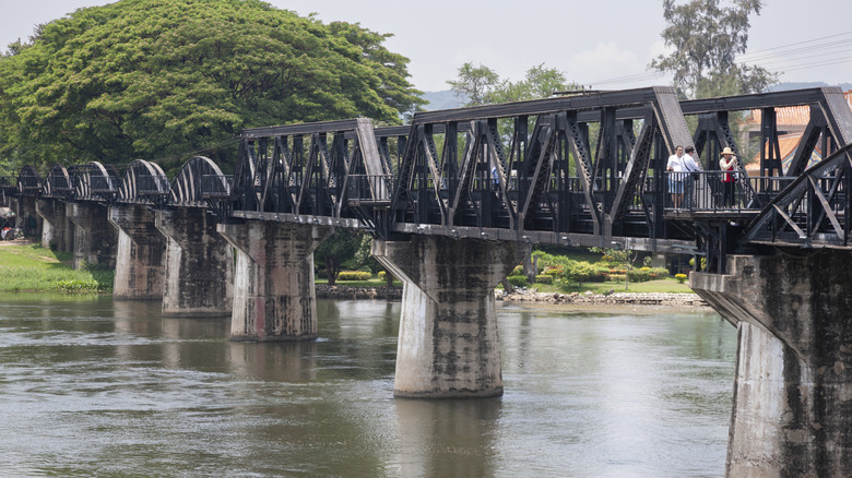 The real-life bridge over the River Kwai