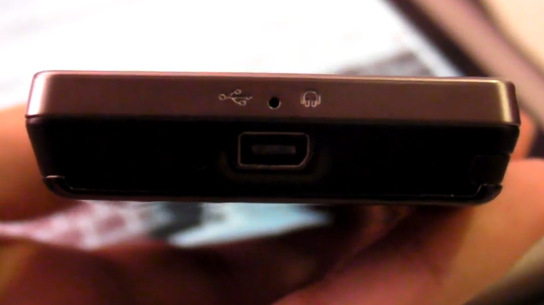 The ExtUSB port on a HTC smartphone