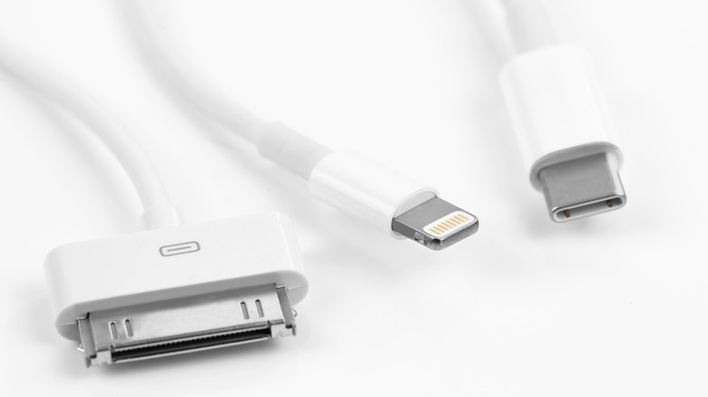 Apple's USB-C, Lightning, and 30-pin connectors