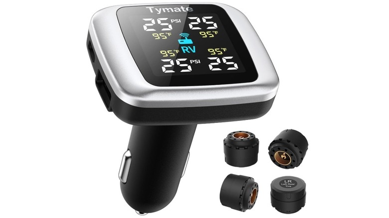 The Tymate TM7 TPMS system on a white background