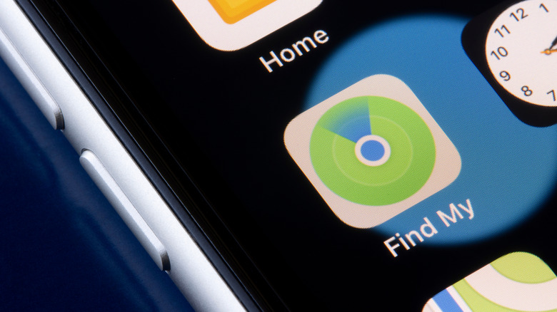 The Find My app displayed on an iPhone.