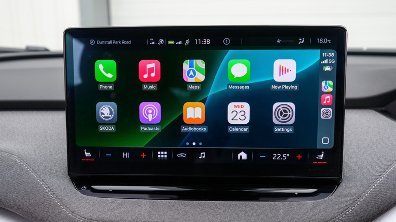 CarPlay interface inside a vehicle