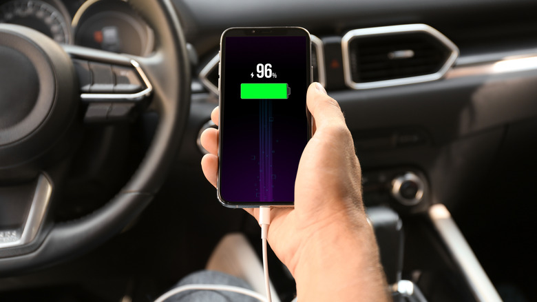 charging phone in a car