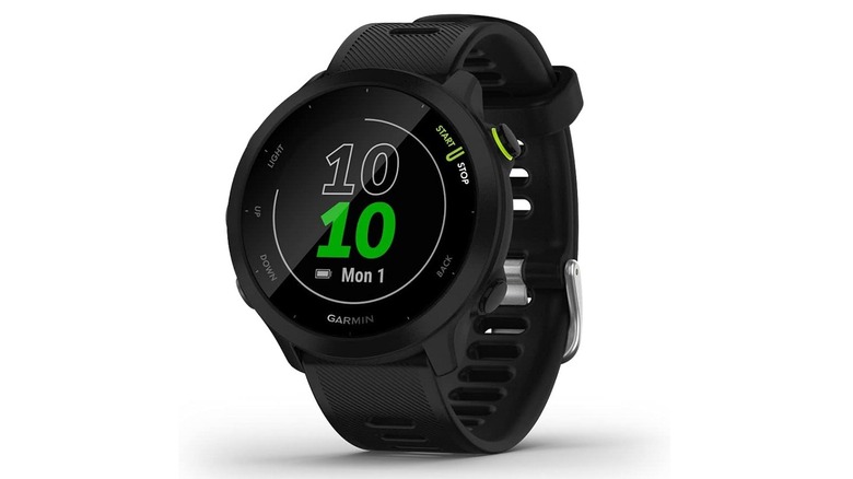 The Garmin Forerunner 55 on a white background