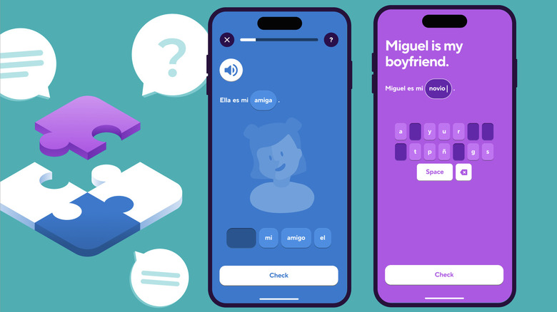 Drops app grammar practice UI