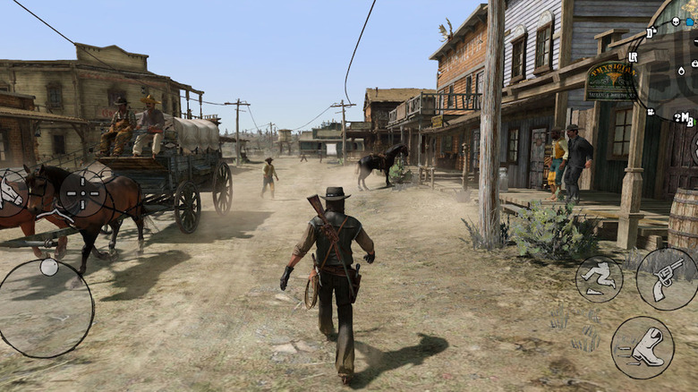 Screenshot of Red Dead Redemption running on smartphone