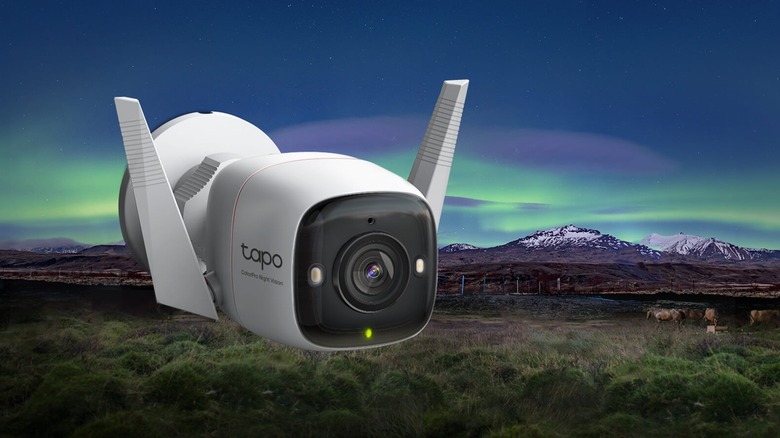 Tapo ColorPro C325WB against a scenic background