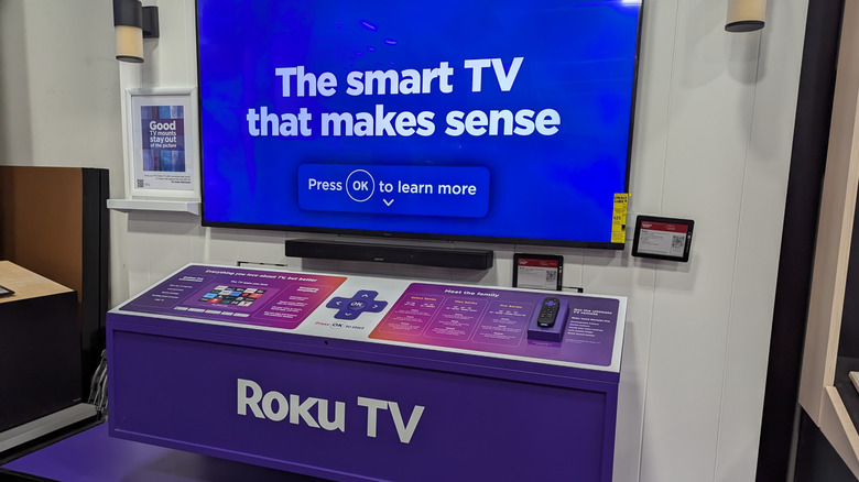Roku Smart TV on display at a store