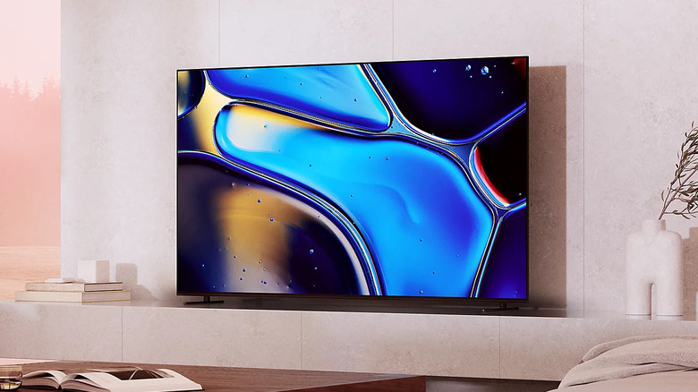 The Sony BRAVIA 8 placed in an aesthetic living room