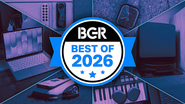 BGR Best of 2026 badge on top of several photos of technology products.