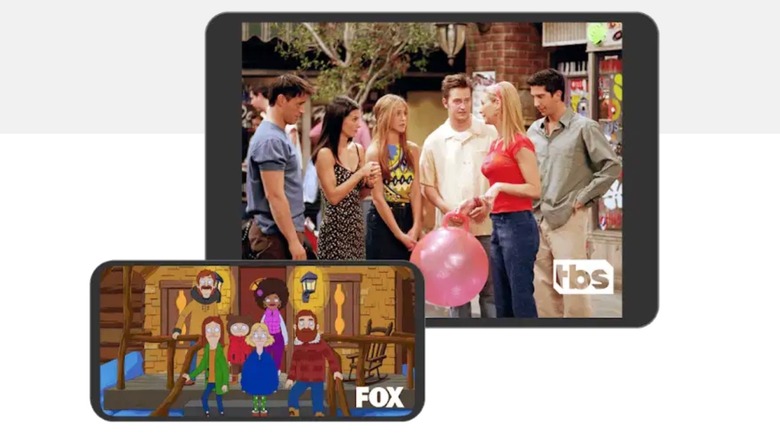 YouTube TV channels on a phone and a tablet