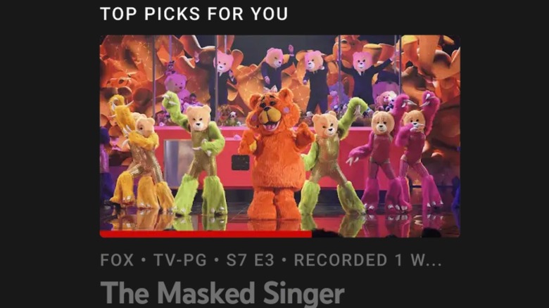 Screenshot of YouTube TV DVR feature