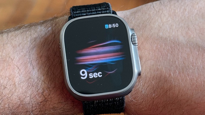 Apple Watch Ultra 2 with blood oxygen feature on