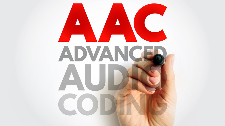 Visual representation of the AAC advanced audio coding codec.
