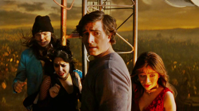 Hank and his students looking scared