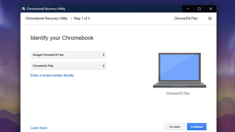 A window showing the installation process for ChromeOS Flex.