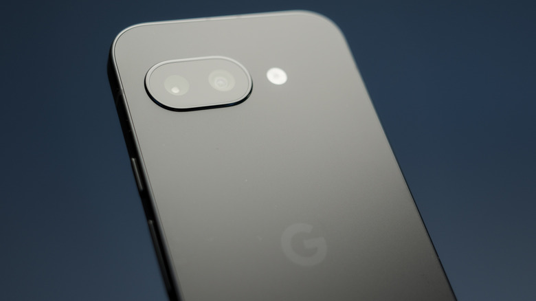 The Google Pixel 9a in black.