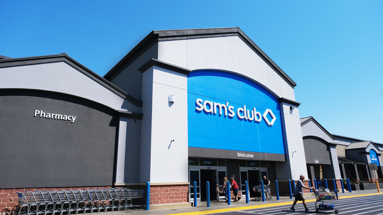 The exterior of a Sam's Club retail outlet.