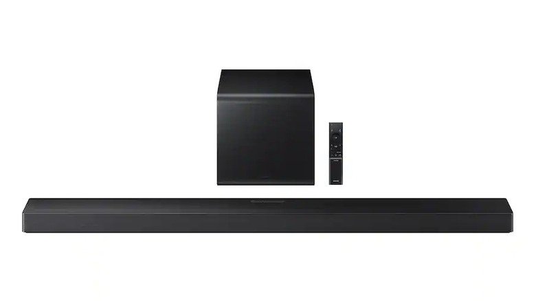 The Samsung 3.1.2 Channel Soundbar (HW-QS700F) against a white background.