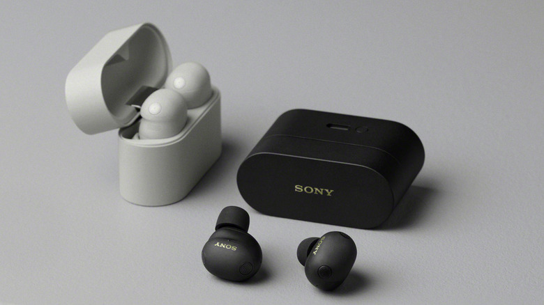 Two pairs of the Sony WF-1000XM6 earbuds and cases