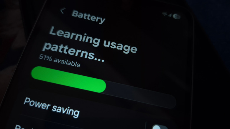 The Android smartphone battery usage interface