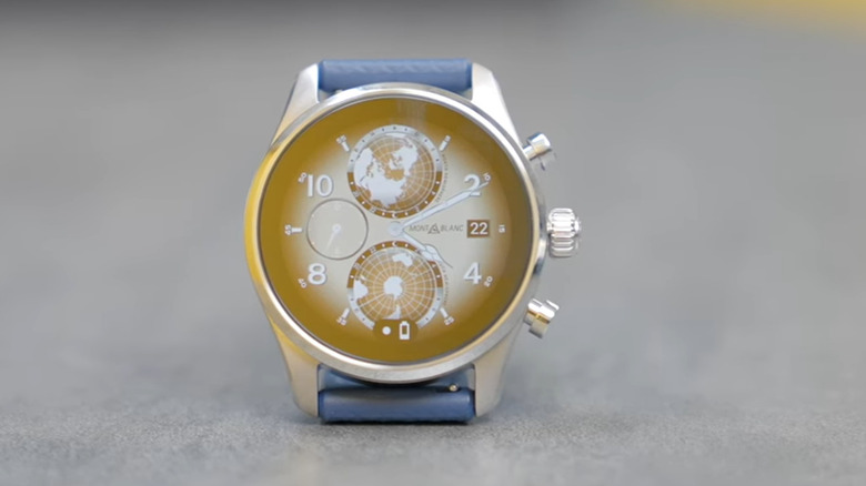 a Montblanc Summit 3 luxury smartwatch