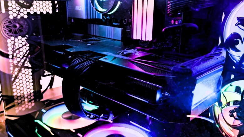 Hellhound AMD Radeon RX 9070 XT running in a Maingear Rush gaming PC