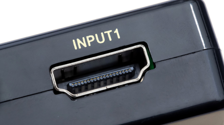 The HDMI input on an HDMI switcher