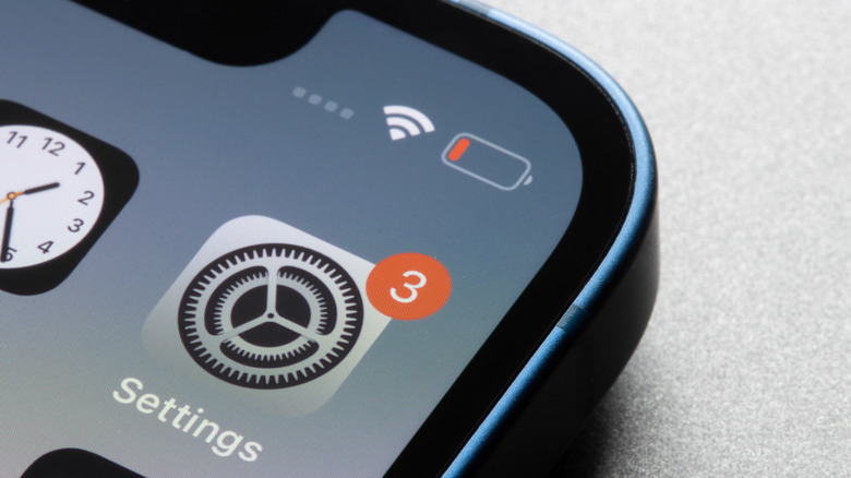 An iPhone without a cellular connection: No signal bars appear at the top.