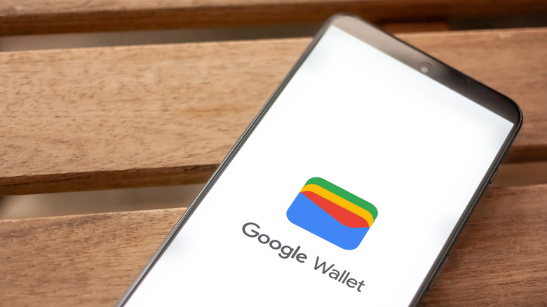 The Google Wallet app open on a smartphone.