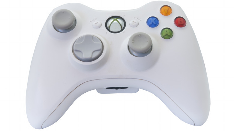 A white Xbox 360 controller.