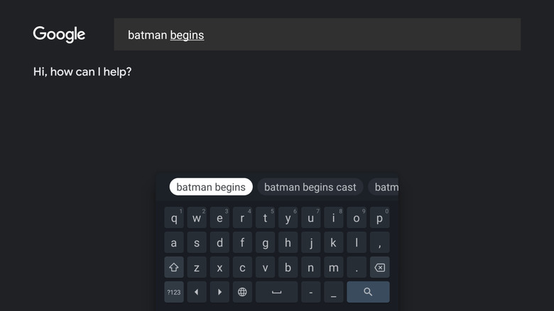 Gboard showing typing predictions with ortholinear layout