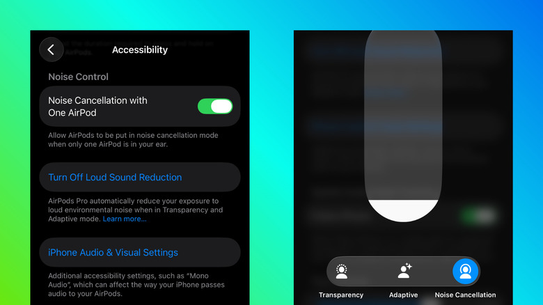 Turning on Noise Cancellation with One AirPod on iPhone for AirPod Pro