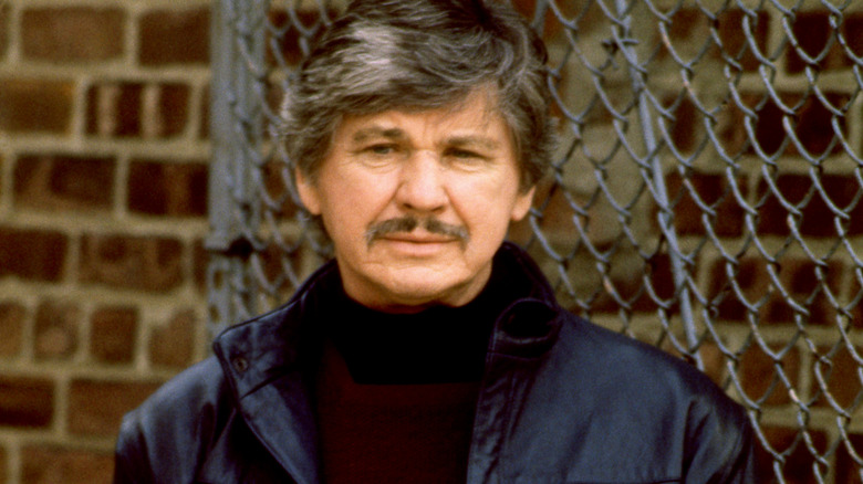Charles Bronson on the set of Death Wish 3 (1985)