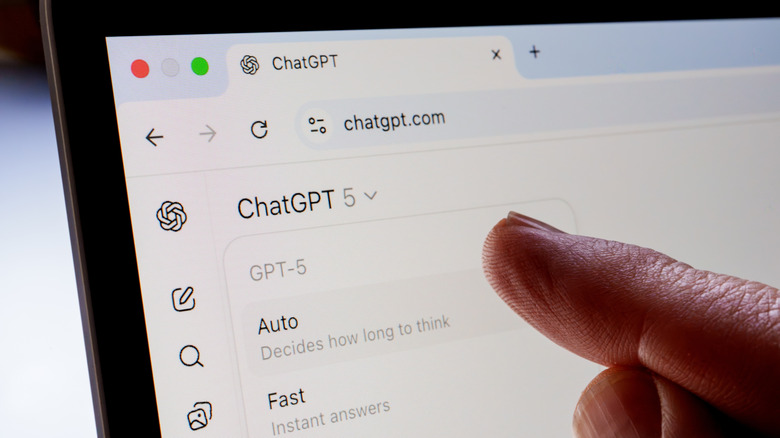 The ChatGPT web app loaded on a Mac.