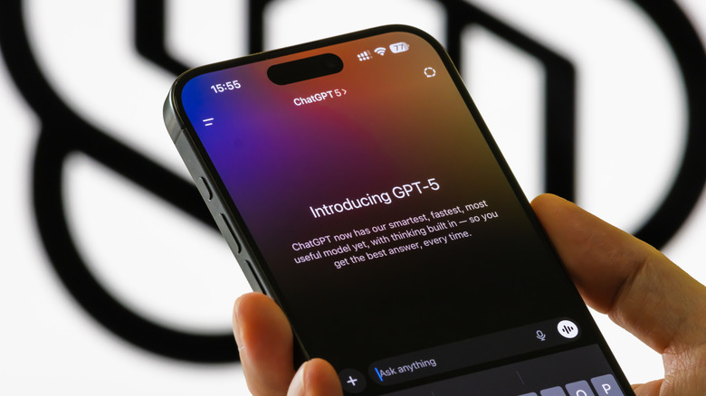 ChatGPT (GPT-5) running on an iPhone.