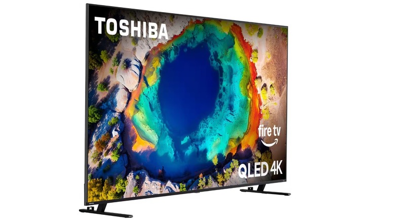 The Toshiba 65M550NU 4K TV on a white background.