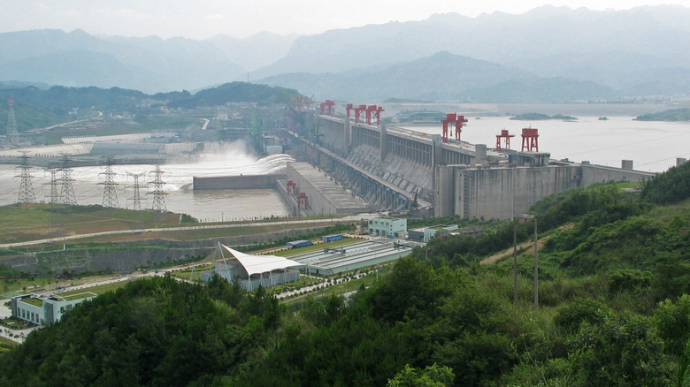 The Three Gorges Dam on the Yangtze River.