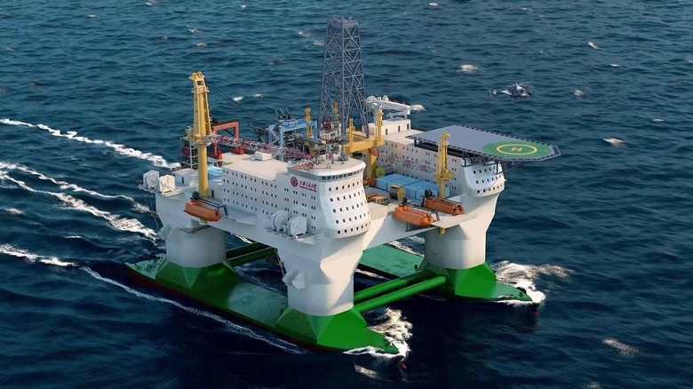 A graphic rendering of a mobile research platform being built in China