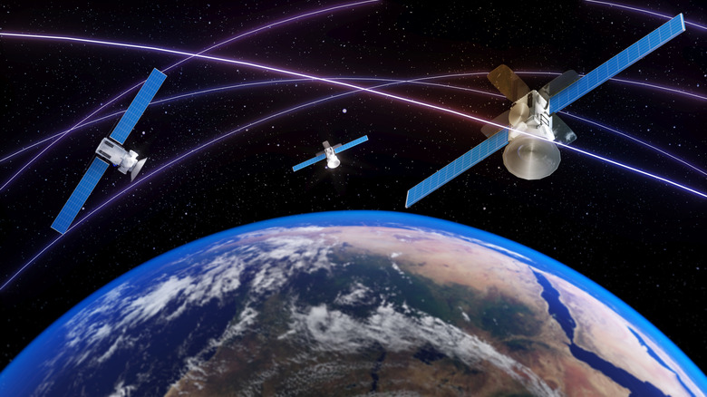illustration of GNSS constellation