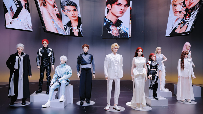 UBTech UWorld U1 Series human-like robots during on-stage presentation.