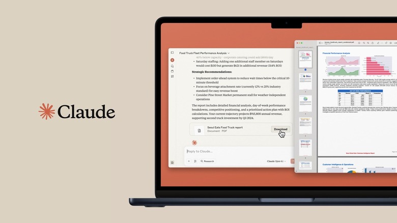 An image showing the Claude AI tool creating files for the user.