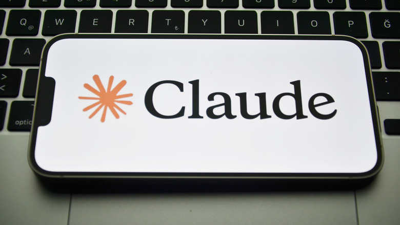 The Claude logo on an iPhone screen.