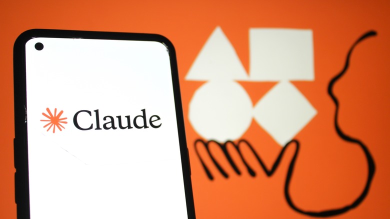 Claude logo on a phone.