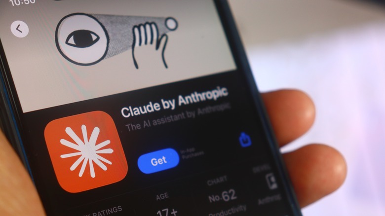 Installing the Claude app on an iPhone.