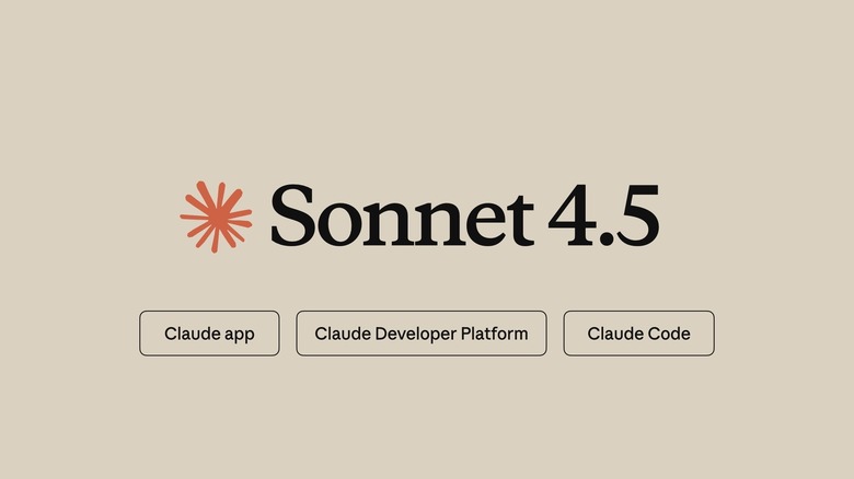 Claude Sonet 4.5 AI model is available to users.